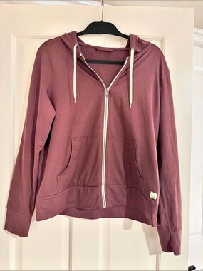 Viori Zip Front Hoodie in Purple Size Medium